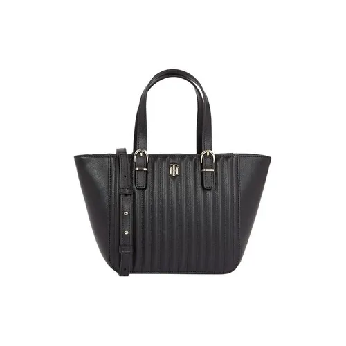 Tommy Hilfiger Th Timeless Small Tote Quilted - Black