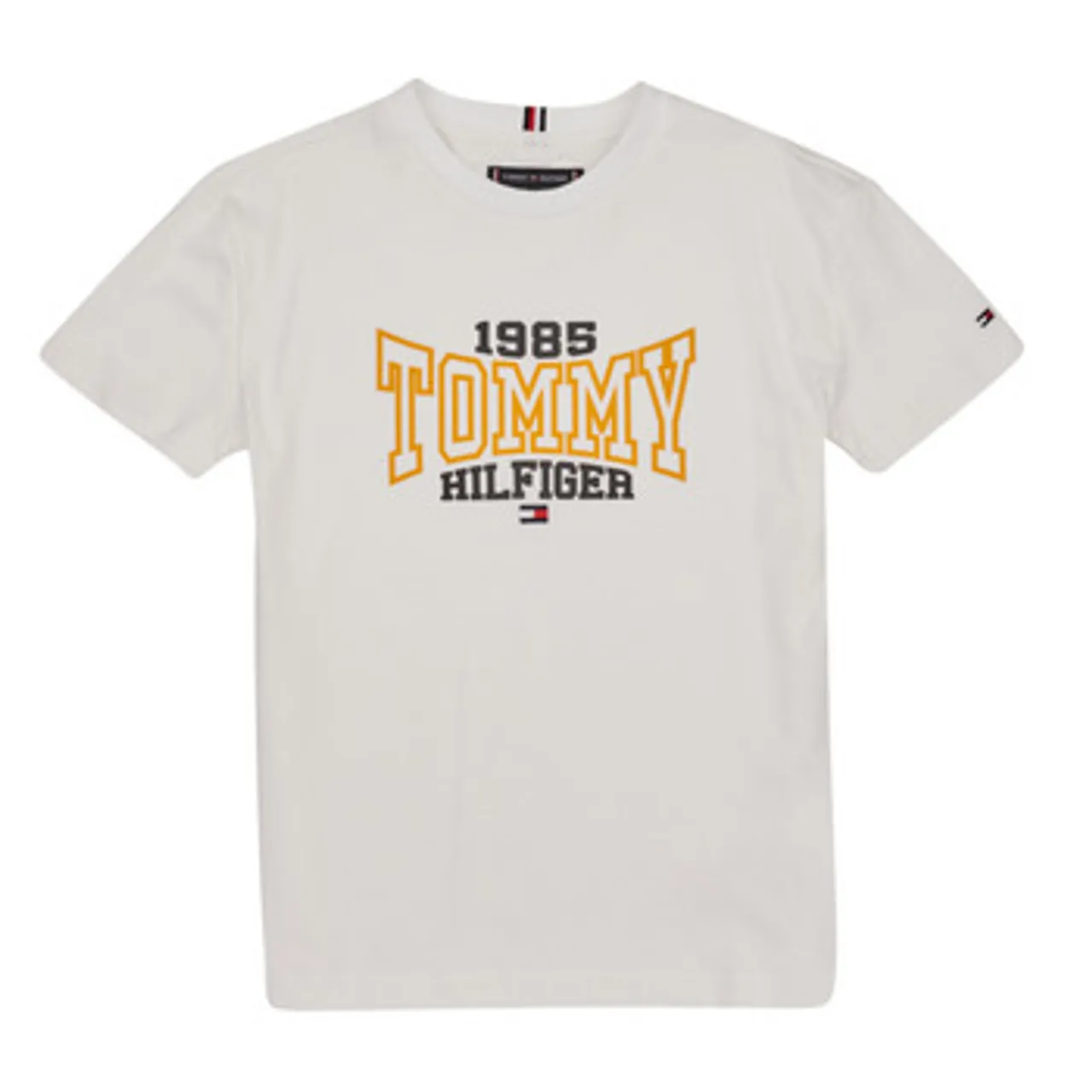 Tommy Hilfiger  TOMMY 1985 VARSITY TEE S/S  boys's Children's T shirt in White