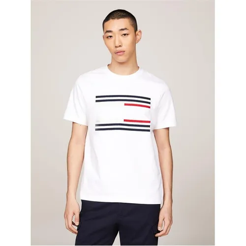 Tommy Hilfiger Tommy Grain Flag Tee Sn43 - White