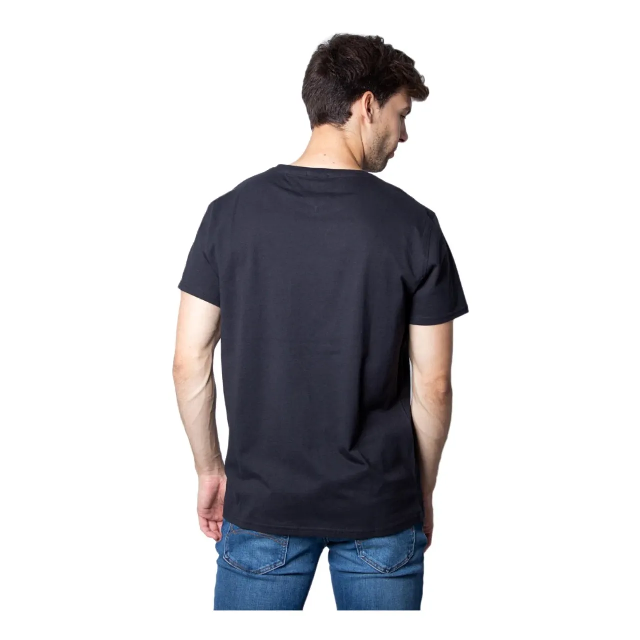 Tommy Hilfiger , Tommy Hilfiger Black Cotton T-Shirt ,Black male, Sizes: