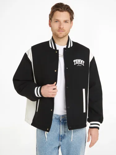 Tommy Hilfiger Tommy Jeans Varsity Bomber Jacket, Black/White - Black/White - Male