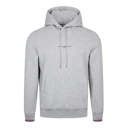 TOMMY HILFIGER Tommy Logo Tipped Hoody - Grey