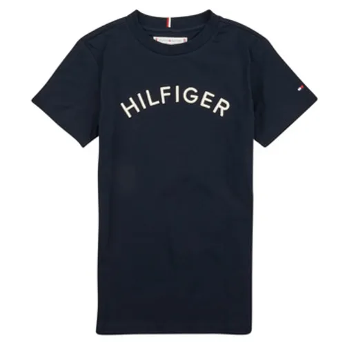 Tommy Hilfiger  U HILFIGER ARCHED TEE  boys's Children's T shirt in Marine