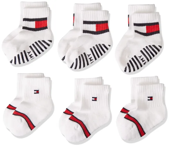 Tommy Hilfiger Unisex Baby Flag Sock 6 Pack Ecom