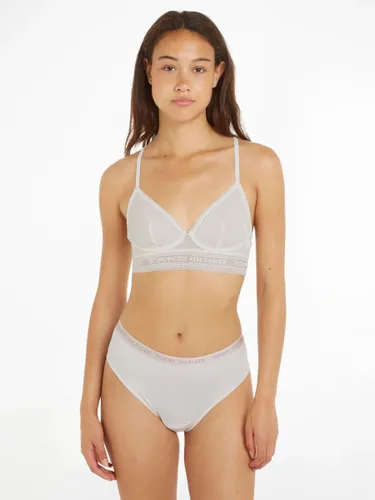 Tommy Hilfiger Unlined Triangle Mesh Bra, Ivory - Ivory - Female
