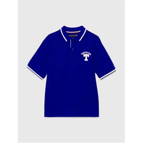 Tommy Hilfiger Varsity Polo Short Sleeve Top - Blue