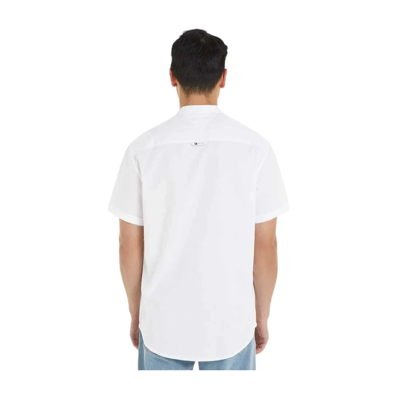 Tommy Hilfiger , White Linen Cotton Short Sleeve Shirt ,White male, Sizes: