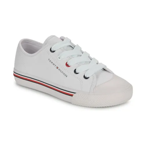 Tommy Hilfiger , White Low Top Lace-Up Sneakers ,White unisex, Sizes: