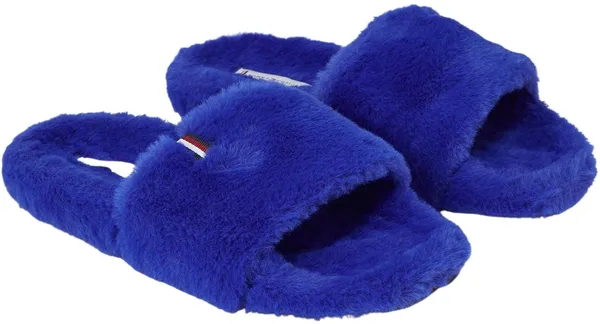 Tommy Hilfiger Women Fur Home Slippers Slides Plush