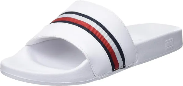 Tommy Hilfiger Women Global Stripes Slide Sandal Flip-Flops