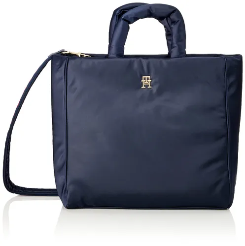 Tommy Hilfiger Women TH Flow Tote Solid Bag with Zip