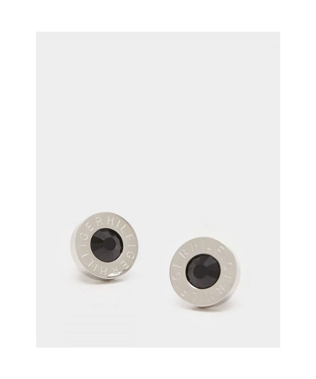 Tommy Hilfiger Womens Accessories Stainless Steel Stone Stud Earrings in Silver black Metal - One Size