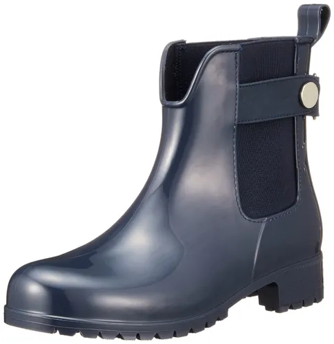 Tommy Hilfiger Women's Ankle Rainboot with Metal Detail