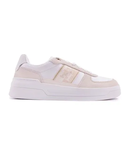 Tommy Hilfiger Womens Basket Trainers - White