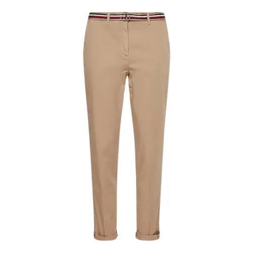 Tommy Hilfiger , Women`s Chino Pants with Belt ,Red female, Sizes: