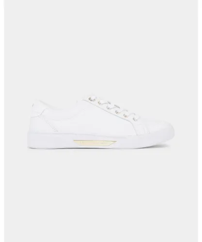 Tommy Hilfiger Womens Core Trainers - White Leather
