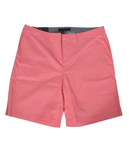 Tommy Hilfiger Womens Curve Chino Shorts - Pink Cotton