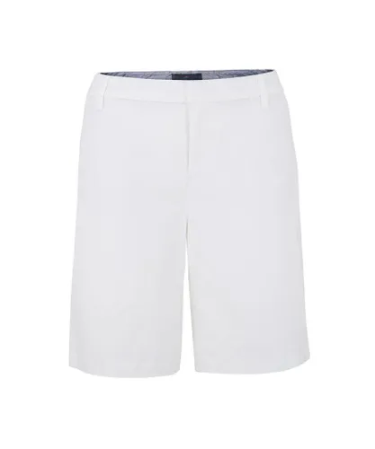 Tommy Hilfiger Womens Curve Chino Shorts - White Cotton