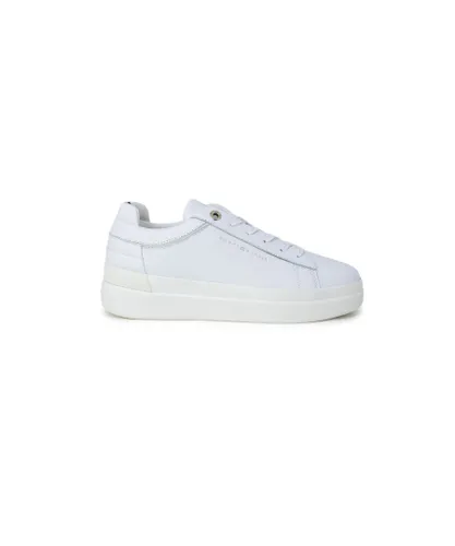 Tommy Hilfiger Womens Elevated Sneaker Trainers - White Leather