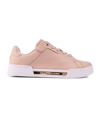 Tommy Hilfiger Womens Golden Court Trainers - Pink
