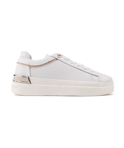 Tommy Hilfiger Womens Lux Metallic Trainers - White