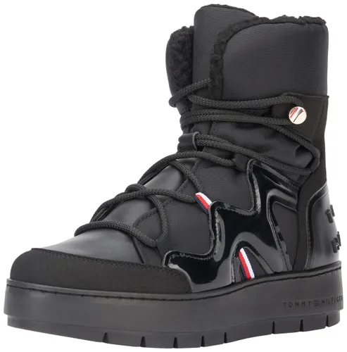 Tommy Hilfiger Women's Patent Snowboot FW0FW07852 Mid Boot