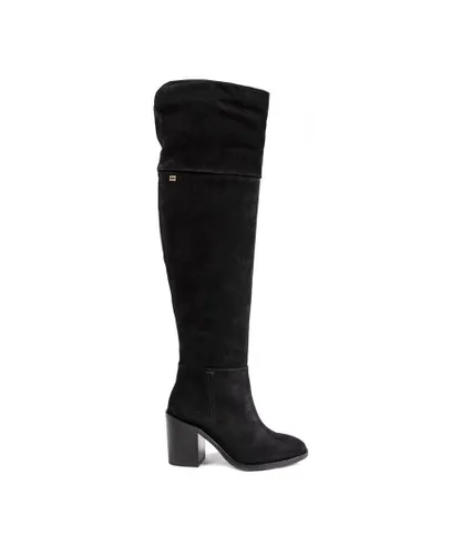 Tommy Hilfiger Womens Stud Boots - Black Suede