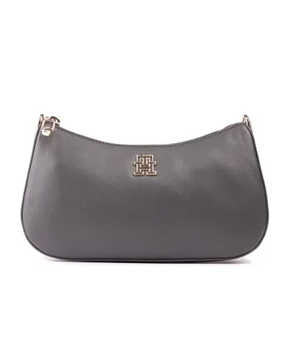 Tommy Hilfiger Womens Timeless Shoulder Handbag - Grey - One Size