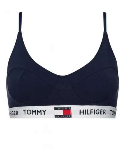 Tommy Hilfiger Womens UW0UW02242 T-Shirt Bralette Bra - Blue