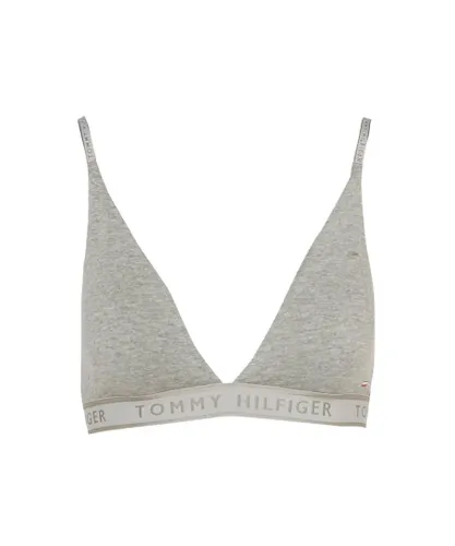 Tommy Hilfiger Womens UW0UW03156 TH Seacell Triangle Bra - Grey