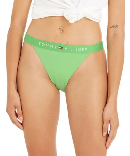 Tommy Hilfiger Womens UW0UW04135 Original Bikini Brief - Green Nylon
