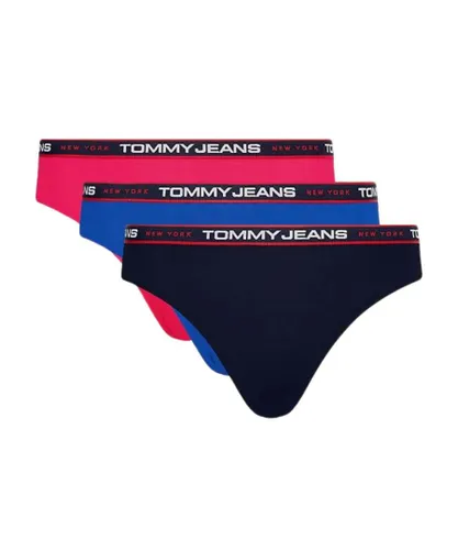 Tommy Hilfiger Womens UW0UW04710 3 Pack Briefs - Multicolour Cotton