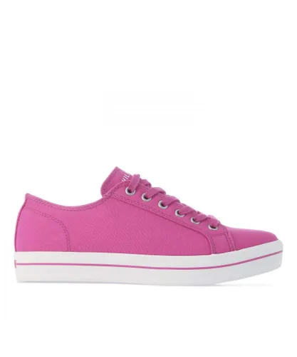 Tommy Hilfiger Womenss Canvas Trainers in Cerise - Pink Textile