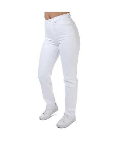 Tommy Hilfiger Womenss Classic Straight Jeans in White Cotton