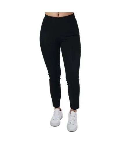Tommy Hilfiger Womenss Essential Trousers in Black Cotton