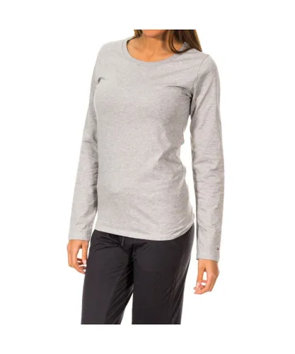 Tommy Hilfiger Womenss long-sleeved round neck t-shirt 1487904677 - Grey