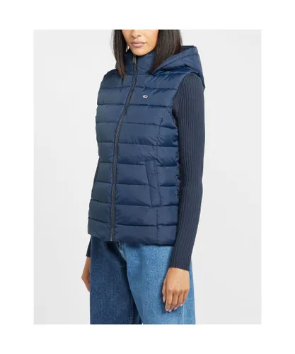 Tommy Hilfiger Womenss Quilted Gilet in Navy Polyamide