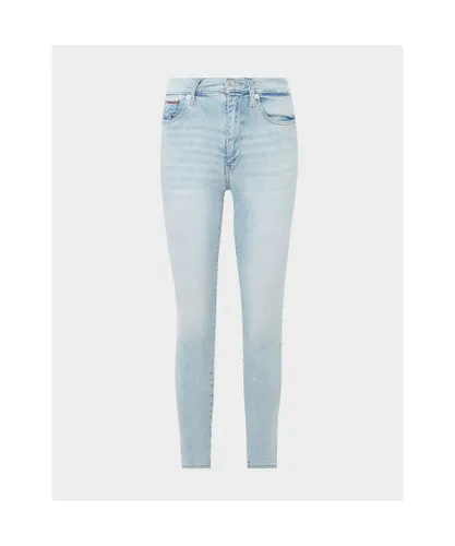 Tommy Hilfiger Womenss Sylvia High Rise Skinny Jeans in Denim - Blue Cotton