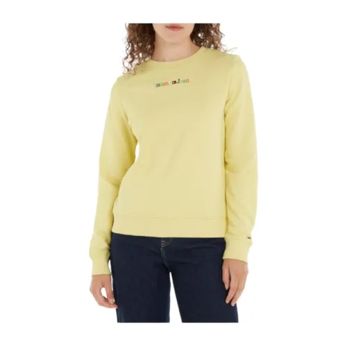 Tommy Hilfiger , Yellow Sweatshirt Tommy Jeans ,Yellow female, Sizes: