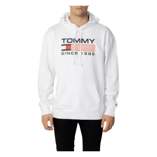 Tommy Jeans , Athletic Cotton Hoodie ,White male, Sizes: