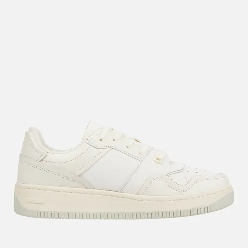 Tommy Jeans Basket Leather Trainers - UK