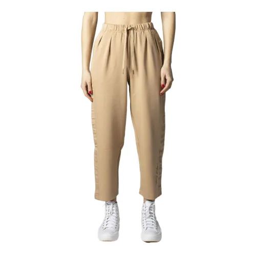Tommy Jeans , Beige Lace-Up Trousers for Women ,Beige female, Sizes: