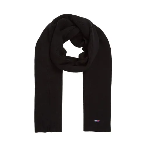 Tommy Jeans , Black Flag Scarf for Women ,Black female, Sizes: ONE