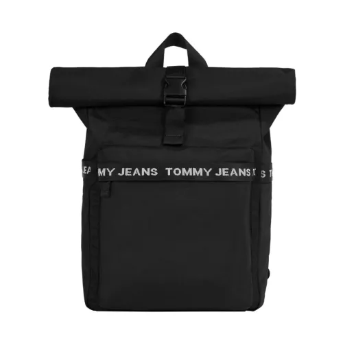 Tommy Jeans , Black Rolltop Backpack ,Black male, Sizes: ONE SIZE