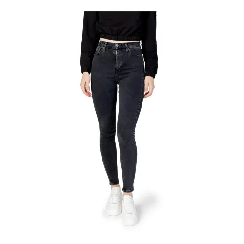 Tommy Jeans , Black Zip and Button Jeans ,Black female, Sizes: