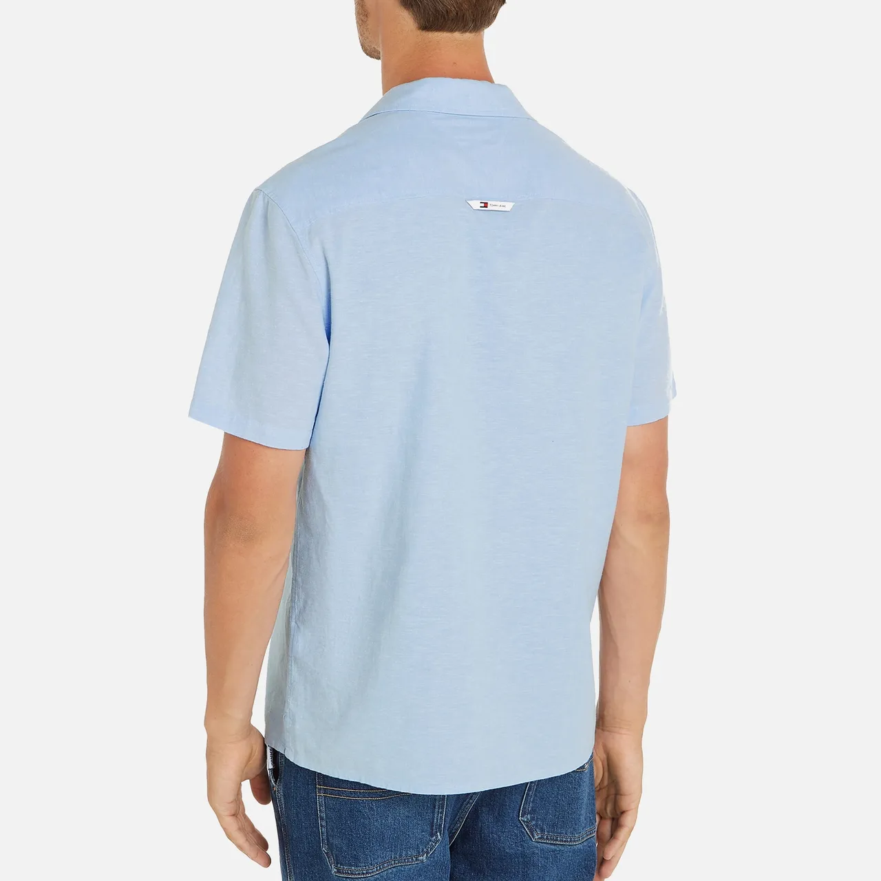 Tommy Jeans Cotton-Blend Camp Collar Shirt