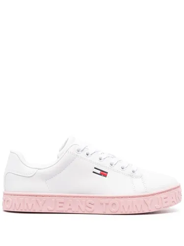Tommy Jeans embossed-logo sole sneakers - White