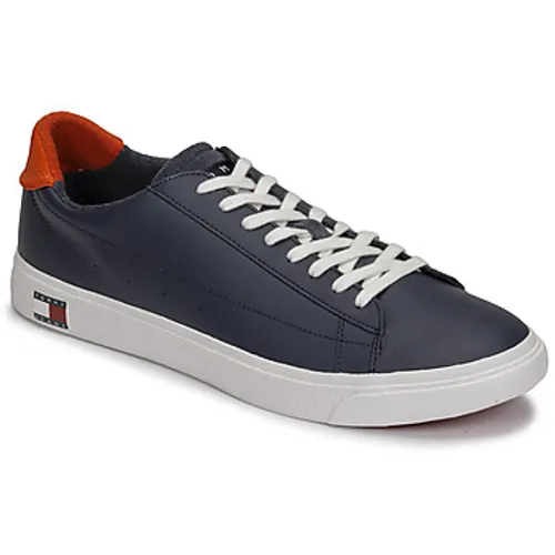 Tommy Jeans  Leather Low Cut Vulc  men's Shoes (Trainers) in Blue