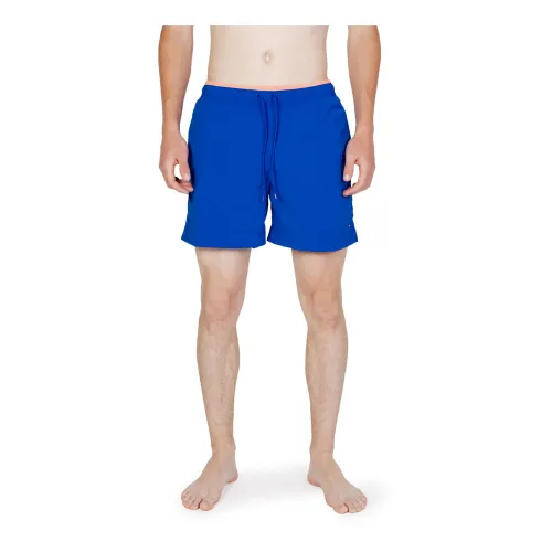 Tommy Jeans , Light Blue Swim Shorts with Laces and Pockets ,Blue male, Sizes: