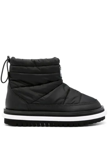 Tommy Jeans logo-patch padded ankle boots - Black